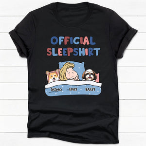 Official Sleepshirt Dark Shirt, Personalized Shirt, Custom Gifts For Dog Lovers