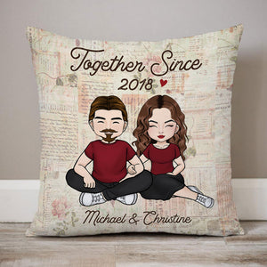 Together Since, Personalized Pillow, Anniversary Gift For Couple