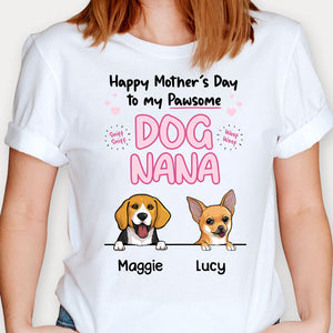 Pawsome Dog Mom Dog Dad Custom Title, Personalized Shirt, Gift For Dog Lovers