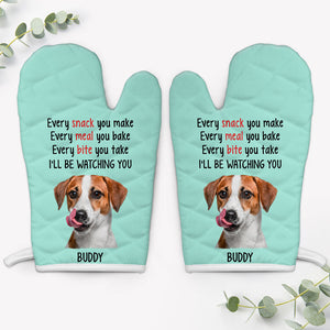 Every Snack You Make, Personalized Oven Mitts, Gifts For Pet Lovers, Custom Photo