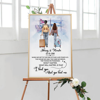 I Had You And You Had Me, Personalized Poster, Anniversary Gifts, Customizable Couple Love Gifts