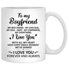 To my boyfriend My best friend My love bug Street Customized mug, Anniversary gift, Personalized love gift for him