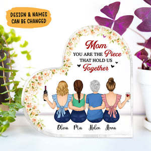 The Love Between Mother And Daughters Is Forever, Personalized Keepsake, Heart Shaped Plaque, Mother's Day Gifts