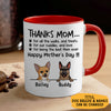 Personalized Mugs For Dog Lovers, Thanks For All The Walks And Treats, Father's Day Gift For Dog Dads