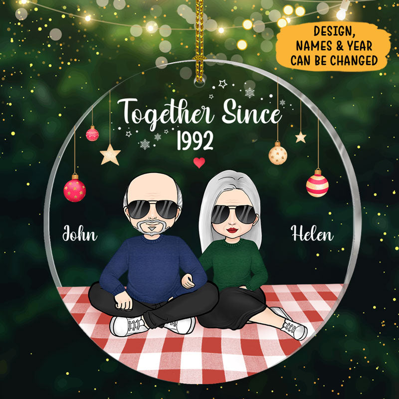 Together Since Ornament, Personalized Ornament, Christmas Gifts for Couple