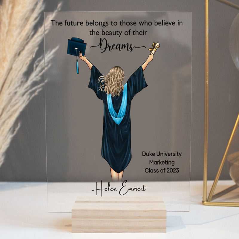 The Future Belongs To Those Who Believe, Personalized Acrylic Plaque ...