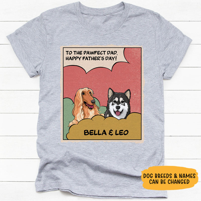 Pawfect Mom Dad, Light Shirt, Personalized Shirt, Gifts for Dog Lovers, Mother's Day Gifts