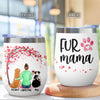 Fur Mama Red Tree, Personalized Wine Tumbler Cup, Gifts For Pet Lovers