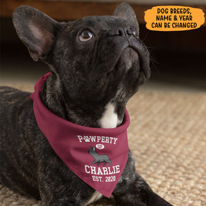 Pawperty Of Dog, Personalized Bandana, Custom Dog Lovers Gifts