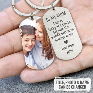 The World's Best Mom Belongs To Me, Personalized Keychain, Gift For Mom, Mother's Day Gifts, Custom Photo