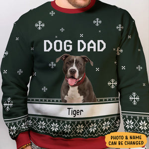 Pet Lovers Custom Title, Personalized All-Over-Print Sweatshirt, Christmas Sweater, Custom Photo