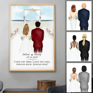 Anniversary Gift, Always Have Always Will Personalized Poster, Beach Background, Wedding Gift