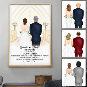 Anniversary Gift, God Blessed The Broken, Church Personalized Poster, Wedding Gift