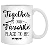 Together Is Our Favorite Place To Be Customized Fishing Couple Mug, Anniversary gift, Personalized gifts