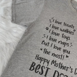 I Love Treats I Love Walkies, Personalized Mother's Day Shirt, Custom Gifts For Dog Mom