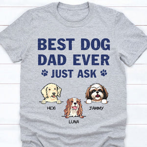 Best Dog Dad Ever, Personalized Shirt, Customized Gifts for Dog Lovers, Custom Tee, Father's Day gift