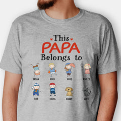 This Belongs to, Custom Tee, Personalized Shirt, Gift for Grandparents -  PersonalFury