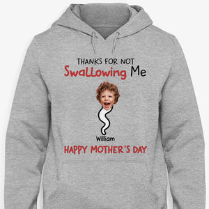Thanks For Not Swallowing Us, Personalized Shirt, Mother's Day Gifts, Custom Photo