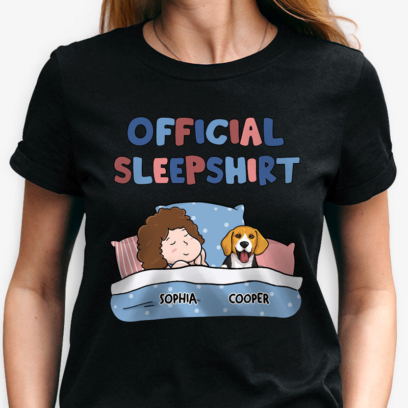 Official Sleepshirt Dark Shirt, Personalized Shirt, Custom Gifts For Dog Lovers