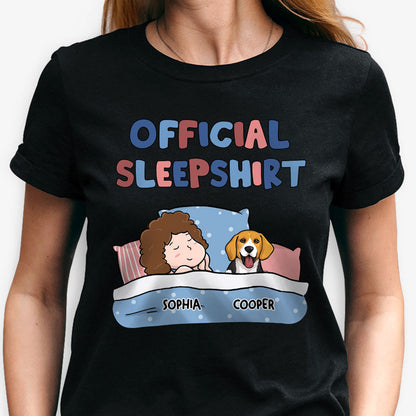 Official Sleepshirt Dark Shirt, Personalized Shirt, Custom Gifts For Dog Lovers