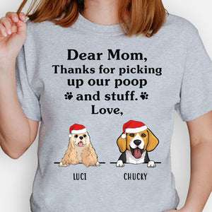 Thanks For Picking Up Stuff Christmas, Personalized Shirt, Custom Gifts For Dog Lovers