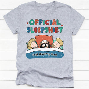 Personalized Funny Dog Mom Dog Dad Shirt -  Official Sleepshirt for couple, custom t-shirt for dog lovers