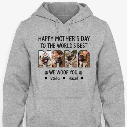 Happy Mother's Day Best Dog Mom Title, Personalized Shirt, Gift for Dog Mom, Custom Photo