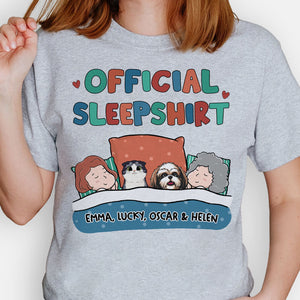 Official Couple Sleepshirt Dog Cat, Personalized Shirt, Anniversary Gift, Custom Gifts For Pet Lovers