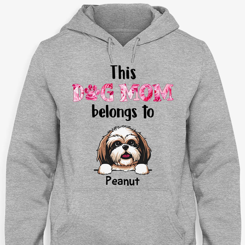 This Dog Mom Belongs To Pattern, Personalized Shirt, Mother's Day Gifts