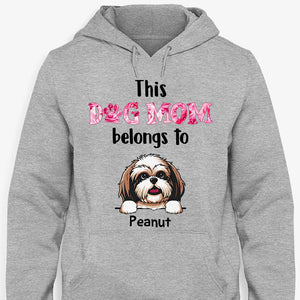 This Dog Mom Belongs To Pattern, Personalized Shirt, Mother's Day Gifts
