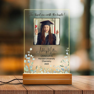 Believed She Could So She Did, Personalized Acrylic Plaque, LED Light, Graduation Gifts, Custom Photo