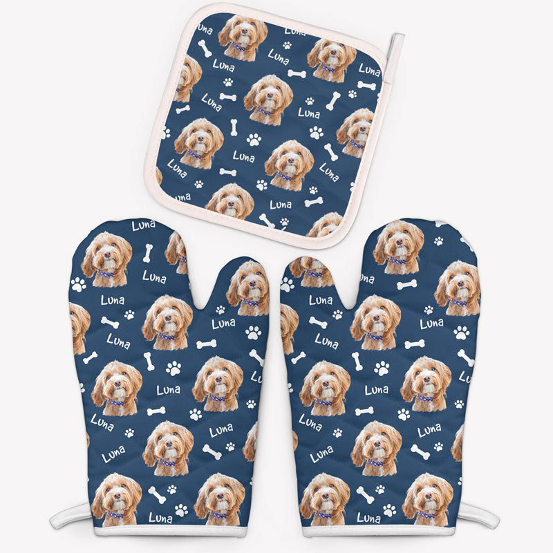 Festival Pets 100% Cotton Oven Mitts, Dog Oven Mitts