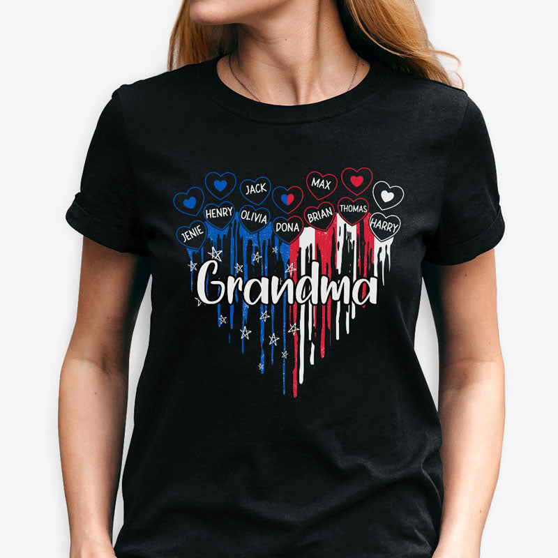 Custom Title Melting Heart, July 4th, Personalized Shirt, Family Gifts