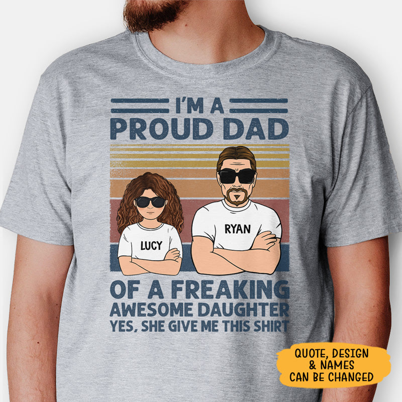 Custom Father and Daughter Kid Quote, Personalized Shirt, Gifts for Father and Daughter