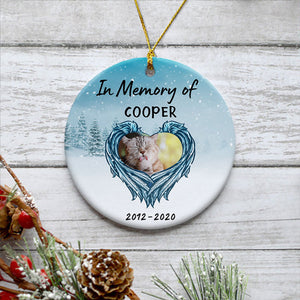 In Memory Of, Personalized Memorial Ornaments, Custom Photo Gift