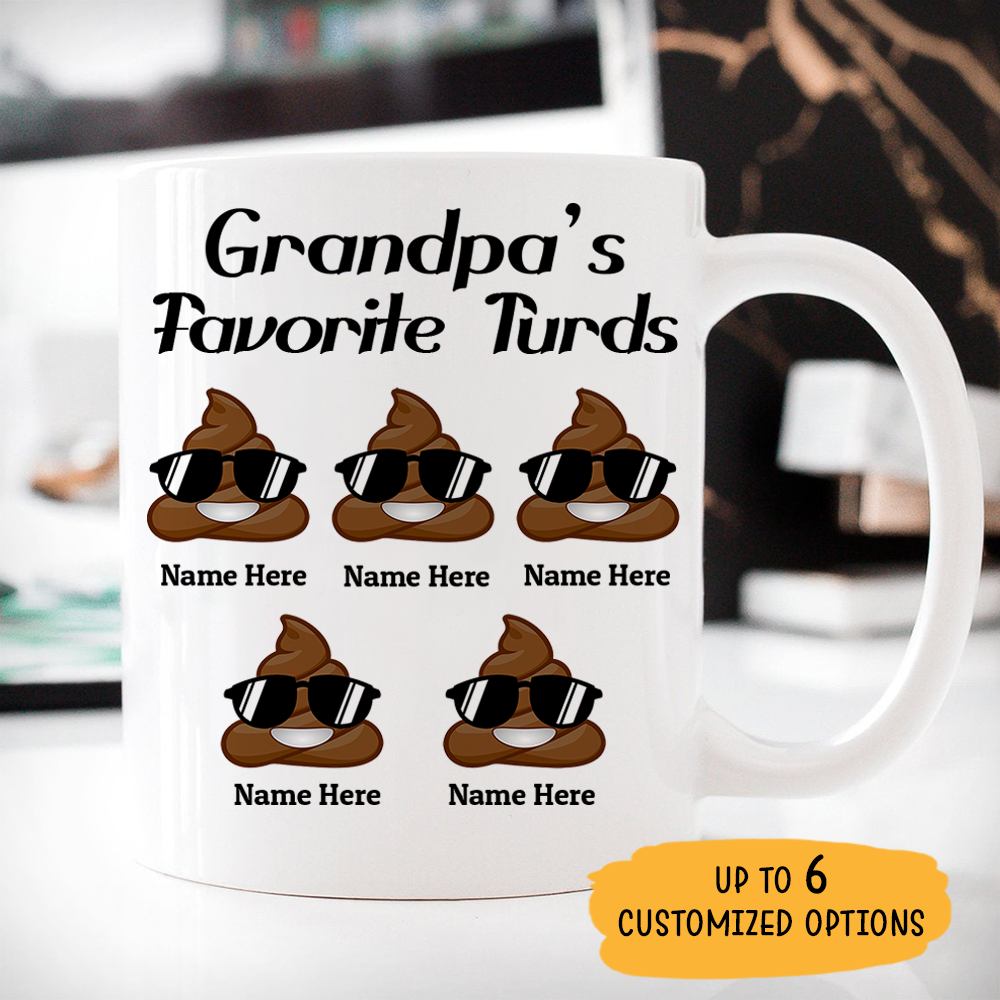 Dad's Favorite Turds Customized coffee mug, Personalized gift, Funny F -  PersonalFury