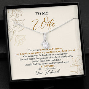 You Are My Always And Forever, Personalized Luxury Necklace, Message Card Jewelry, Gifts For Her