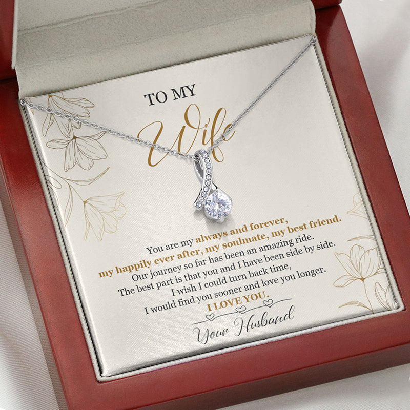 You Are My Always And Forever, Personalized Luxury Necklace, Message Card Jewelry, Gifts For Her