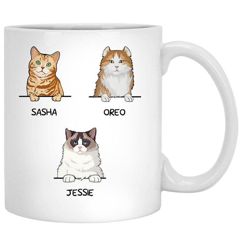 Real Cat Mom Are Born, Personalized Coffee Mug, Gift for Cat Lovers, Mother's Day Gifts