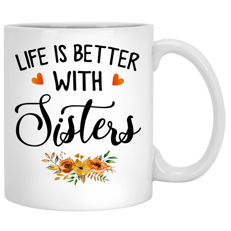 WHIDOBE Personalized Sister Mug (2 Women) Custom Coffee Mug with