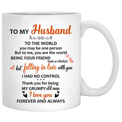 To my husband To the world you are one person, Night lake view, Anniversary gifts, Personalized gifts for him