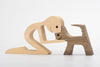 The Love Between Human And Pet, Wooden Pet Carvings, Wood Sculpture, Gifts For Pet Lovers