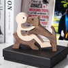 The Love Between Human And Pet, Wooden Pet Carvings, Wood Sculpture, Gifts For Pet Lovers