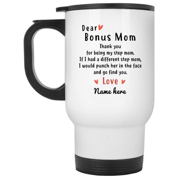 Bonus Mom Personalized 16 oz. Travel Tumbler