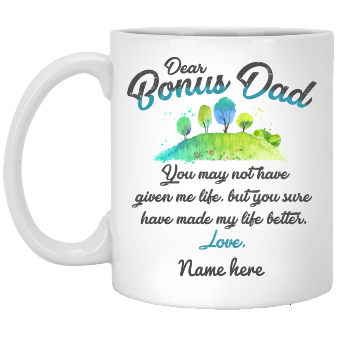 Dear Bonus Dad Personalized Travel Mug, Thank you Step Dad, Father's D -  PersonalFury