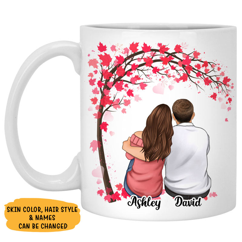 Our First Valentine's Day Together, Couple Tree, Anniversary gifts, Personalized Mugs, Valentine's Day gift