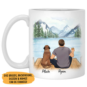 Happy Father's Day Best Dog Dad, Personalized Mug, Gift For Dog Lovers