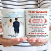 To my husband Promise Encourage Inspire, Beach Wedding, Customized mug, Anniversary gifts, Personalized love gift for him