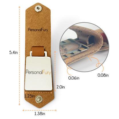 I Will Carry You With Me, Personalized Leather Keychain, Memorial Gift, Custom Photo