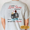 Love Story Is Beautiful, Personalized Shirt, Back Print Shirt, Anniversary Gifts For Couple